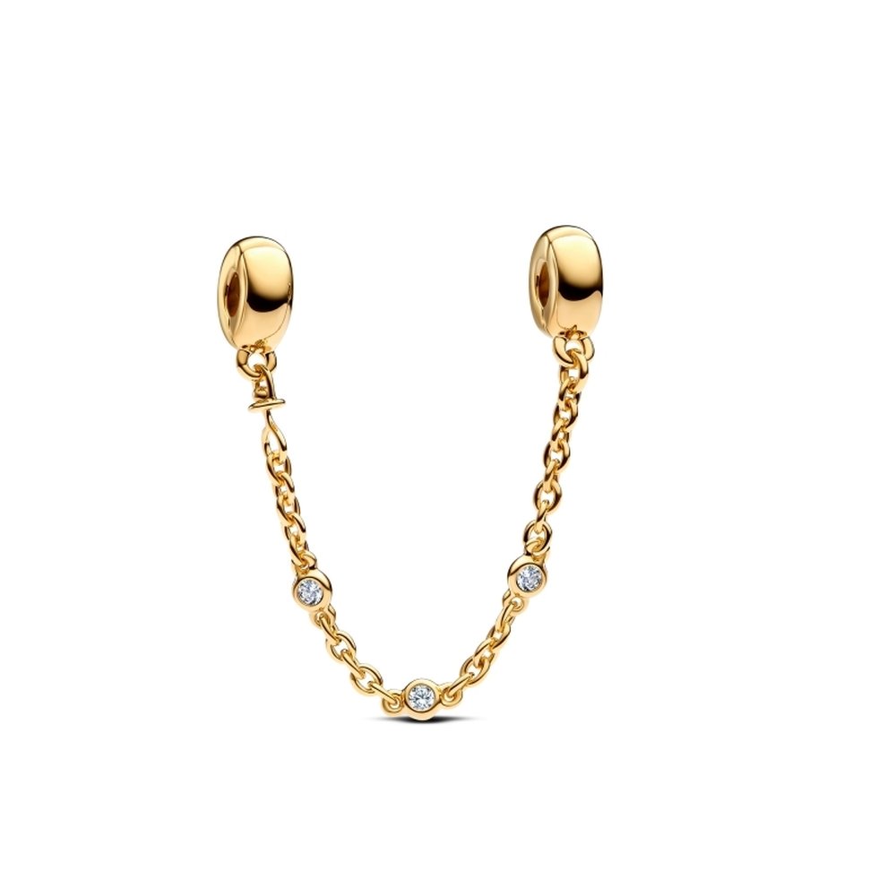 PANDORA Triple Clear Stone Safety Chain 763515C01-5