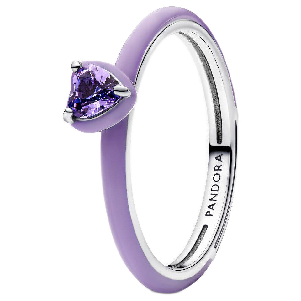 PANDORA Purple Chakra Heart Ring 193088C04
