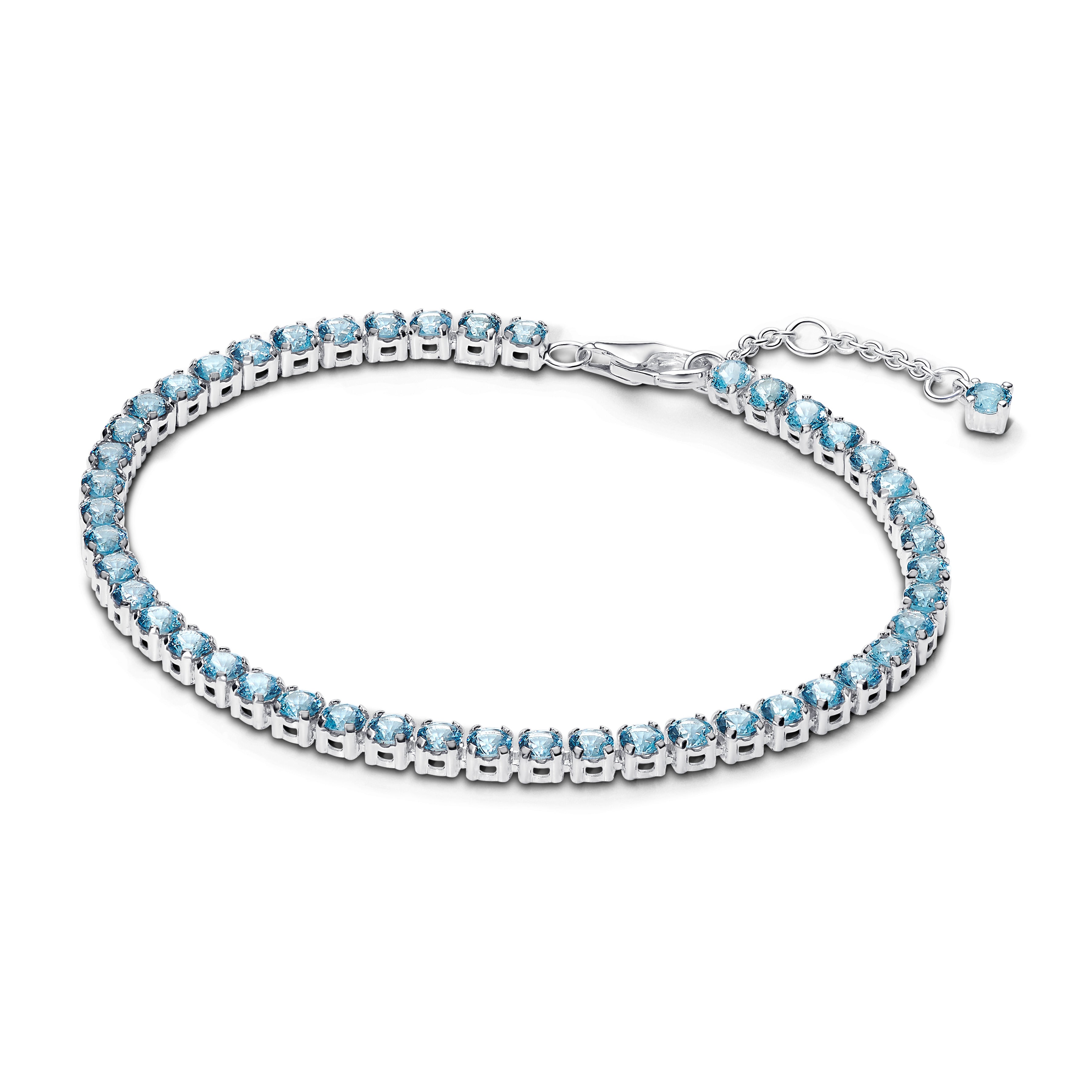 PANDORA Sparkling Light Blue Tennis Bracelet 591469C03