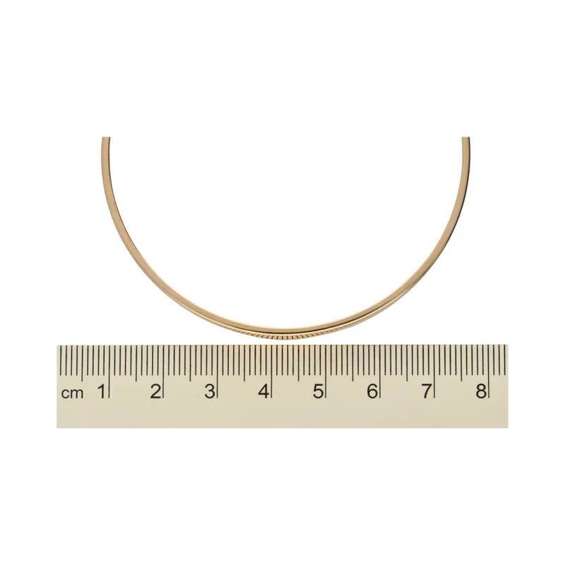 Refined Pre - Owned 9ct Yellow Gold Solid Bangle 6mm 20cm2026w36-2-2