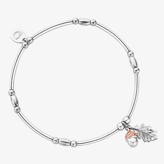 Royal Clogau Sterling Silver Oak Leaf Affinity Bracelet with Topaz 3SBB125R