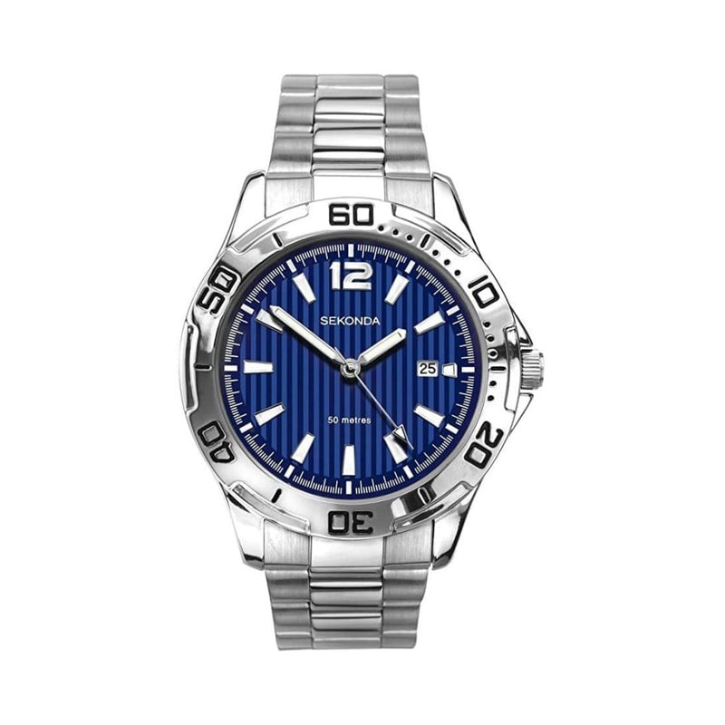 Sekonda Mens Round Blue Stainless Steel Bracelet Watch 1170.27