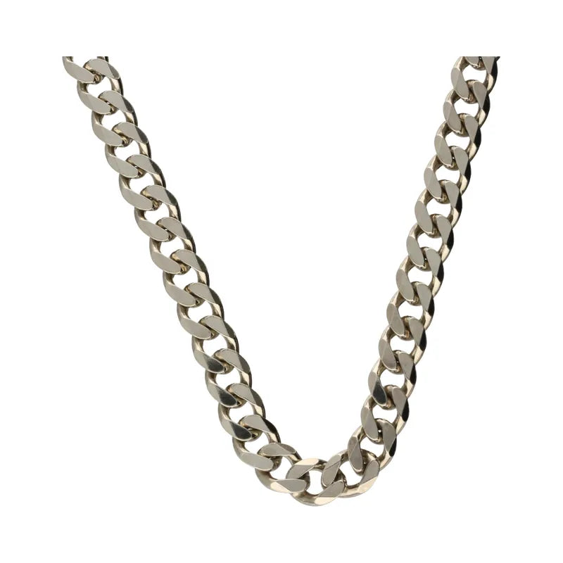 Pre-Owned Sterling Silver Heavy Curb Chain 18inch