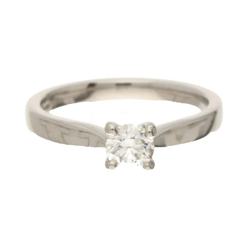 Pre-Owned Platinum VVS2 Diamond Engagement Ring Colour F