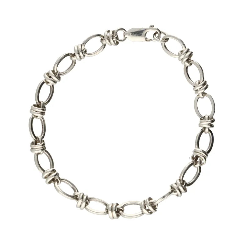 Pre-Owned Sterling Silver Gents Heavy Curb Bracelet 22cm