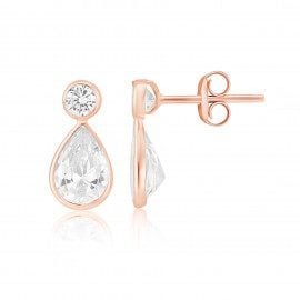 9ct Rose Gold Cubic Zirconia Earrings 8H97RCZ image 0