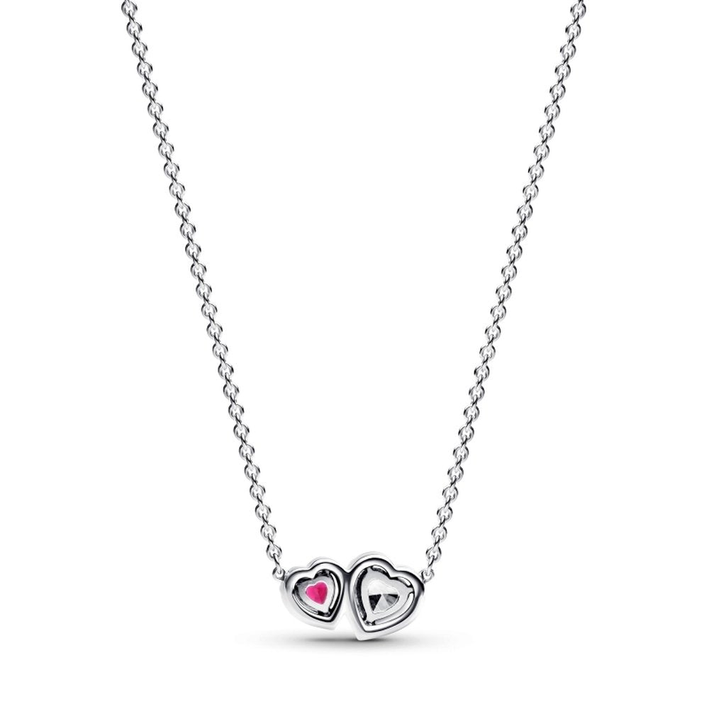 PANDORA Halo Hearts Pendant Necklace 393632C01-45 image 1