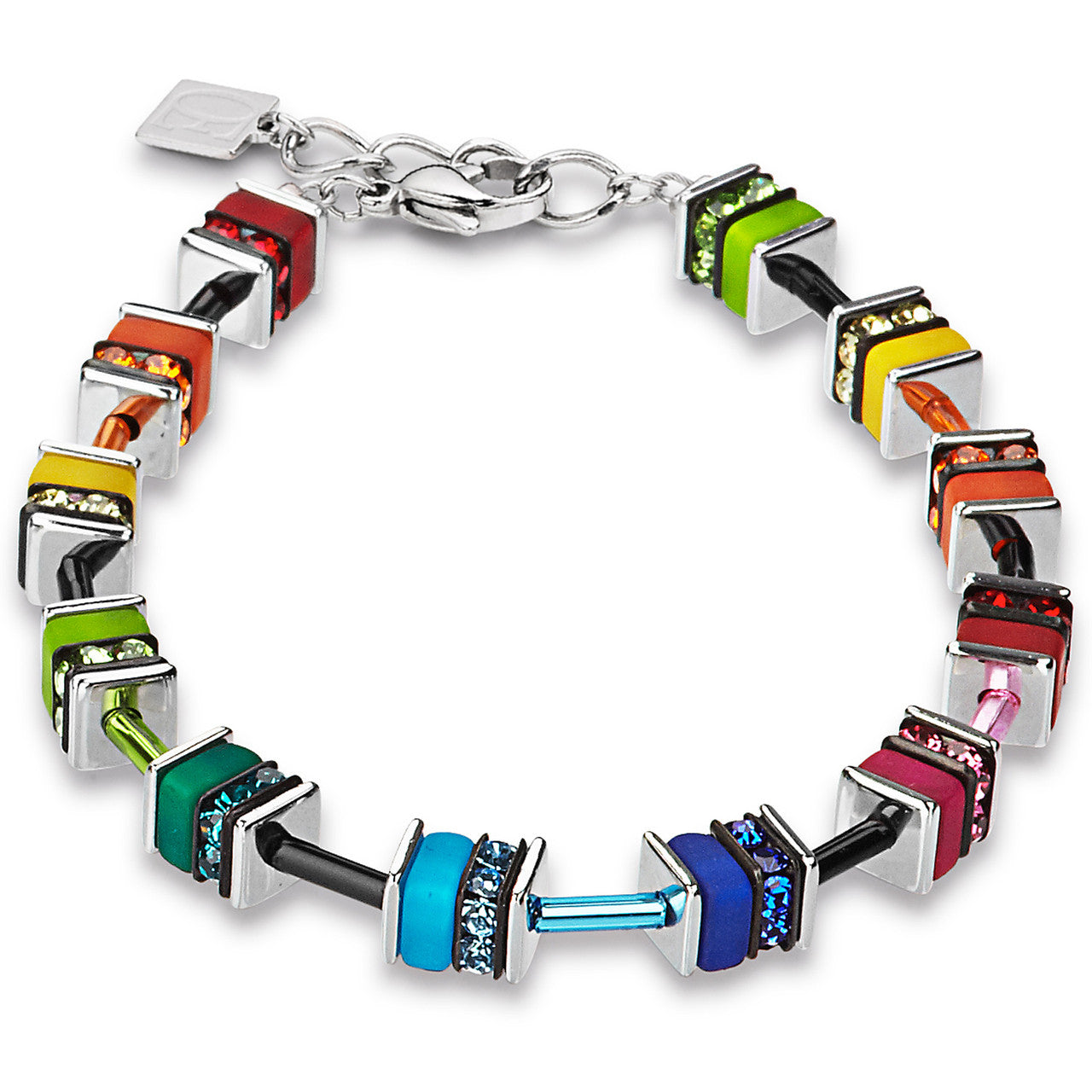 Coeur De Lion GeoCUBE Multicolour Rainbow Bracelet 4409/30-1500
