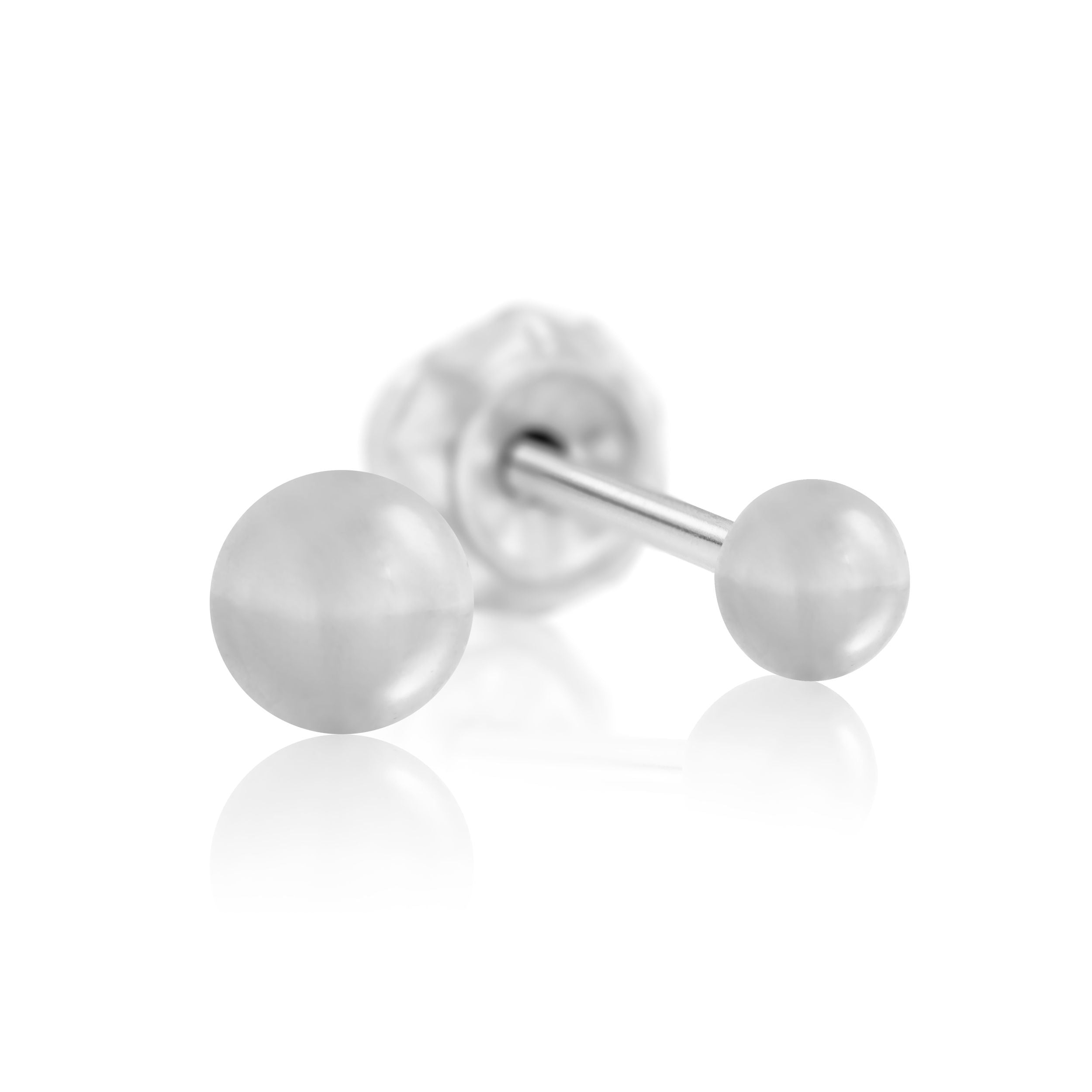 Stainless Steel 3mm Ball Piercing Stud Earrings