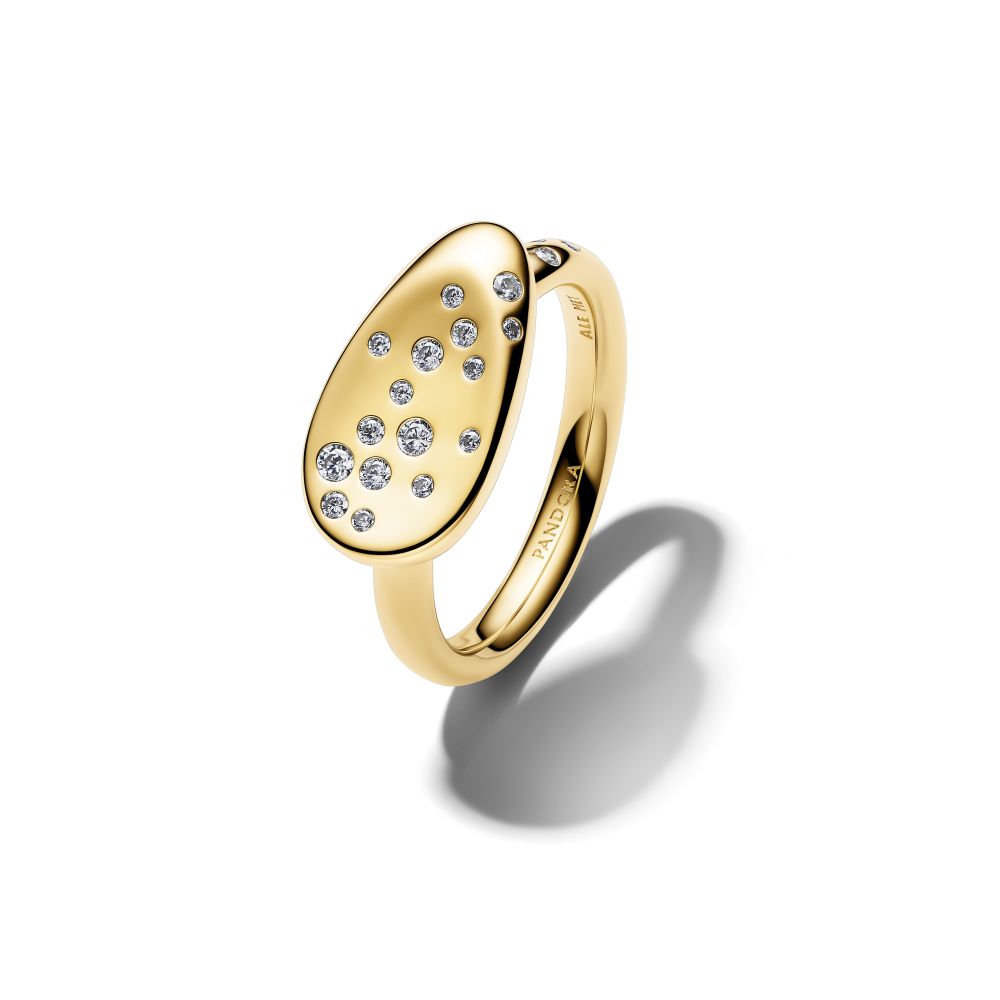 PANDORA Small Stone-Set Oval Signet Ring 164707C01