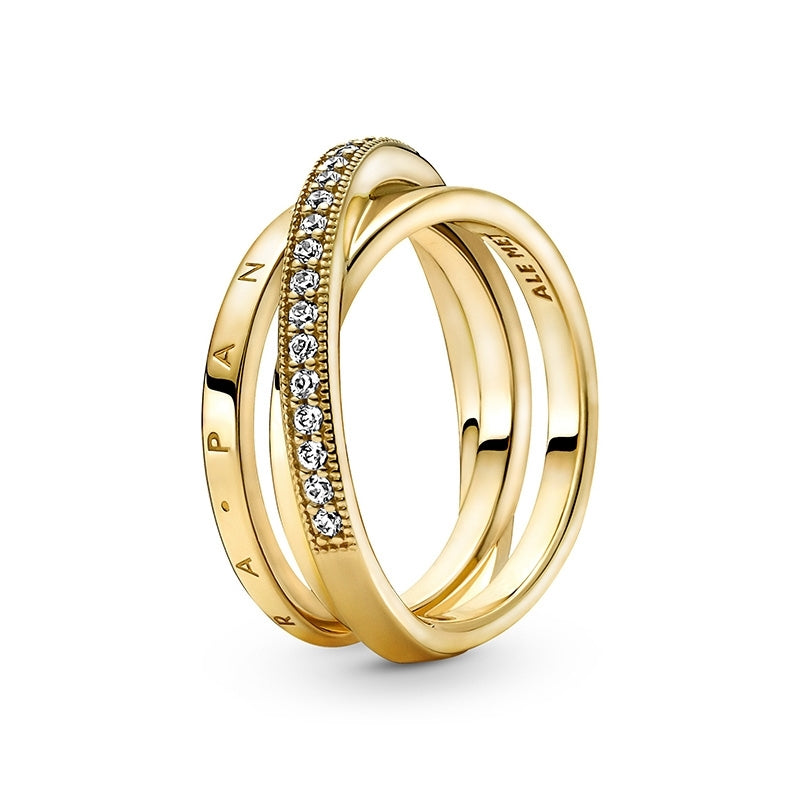PANDORA Crossover Pave Triple Band Ring 169057C01