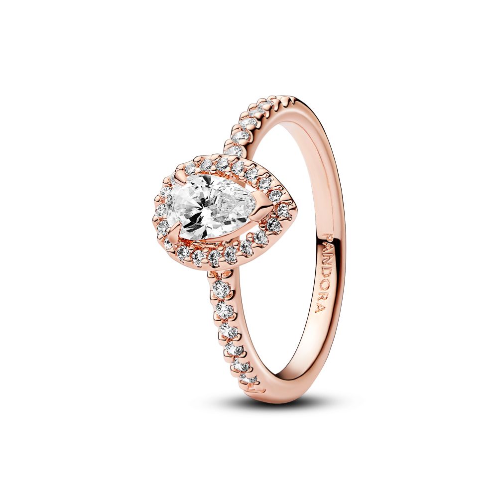 PANDORA Sparkling Pear Halo Ring 182835C01