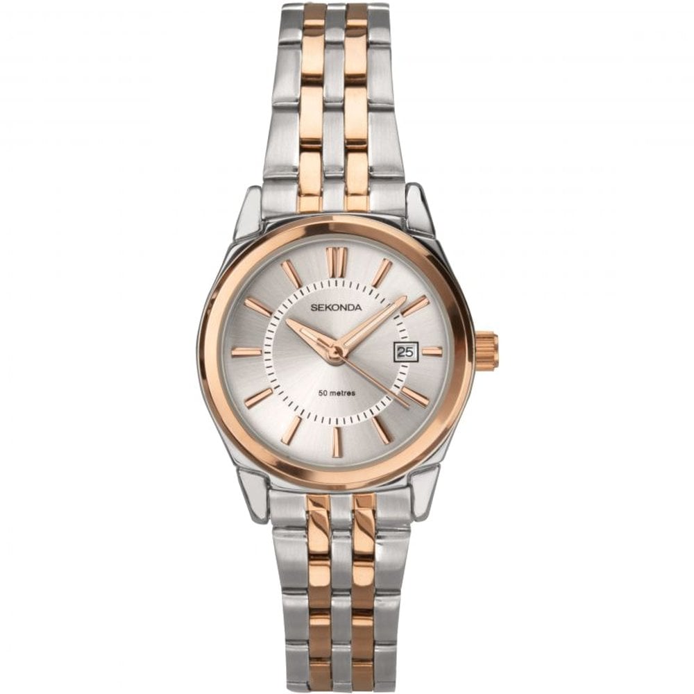 Sekonda Ladies Classic Stainless Steel Two-Tone Bracelet Watch 40296.27 image 0