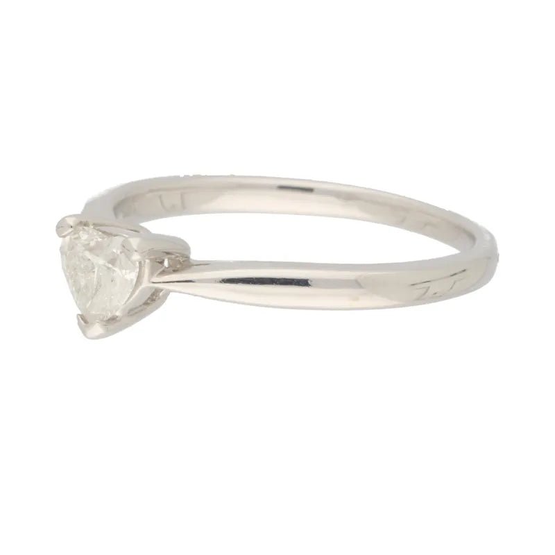 18ct White Gold with 14% Palladium Heart Shaped Diamond Solitaire Ring 0.40ct262388