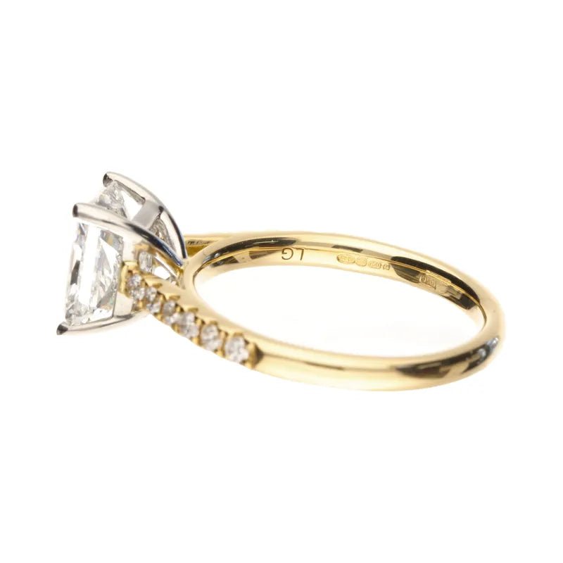 18ct Yellow Gold & Platinum 2.0ct Radiant Cut Lab Grown Diamond Ring271664