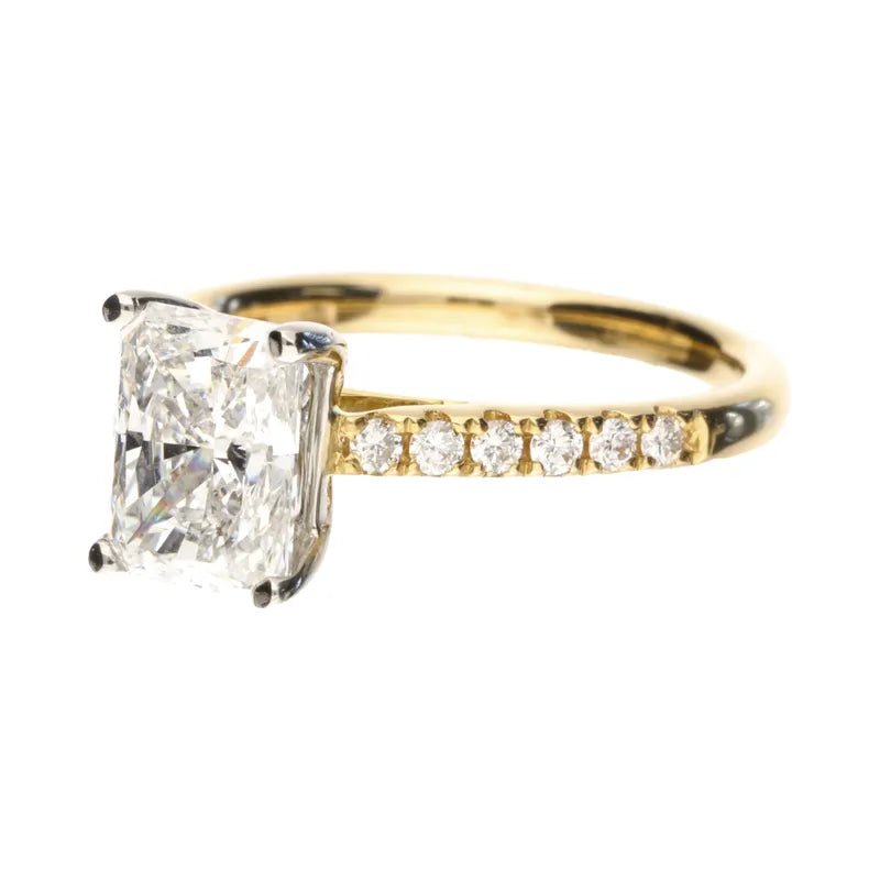 18ct Yellow Gold & Platinum 2.0ct Radiant Cut Lab Grown Diamond Ring271664