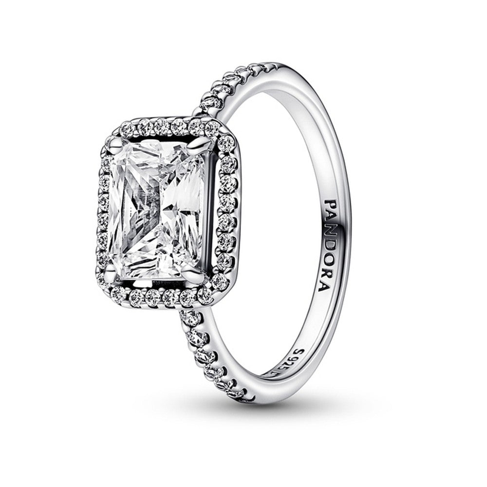PANDORA Rectangular Sparkling Halo Ring 192391C01