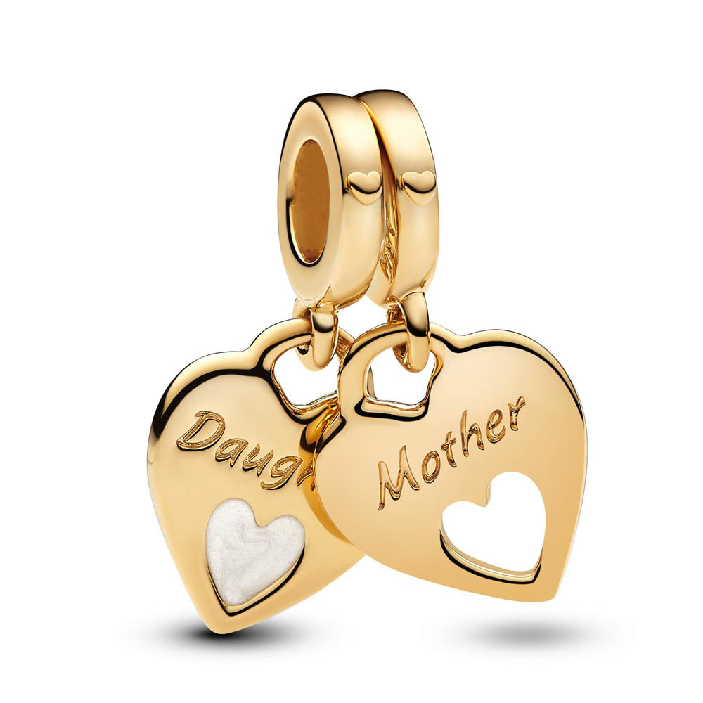 PANDORA Double Heart Split Dangle Charm 769187C01 image 0