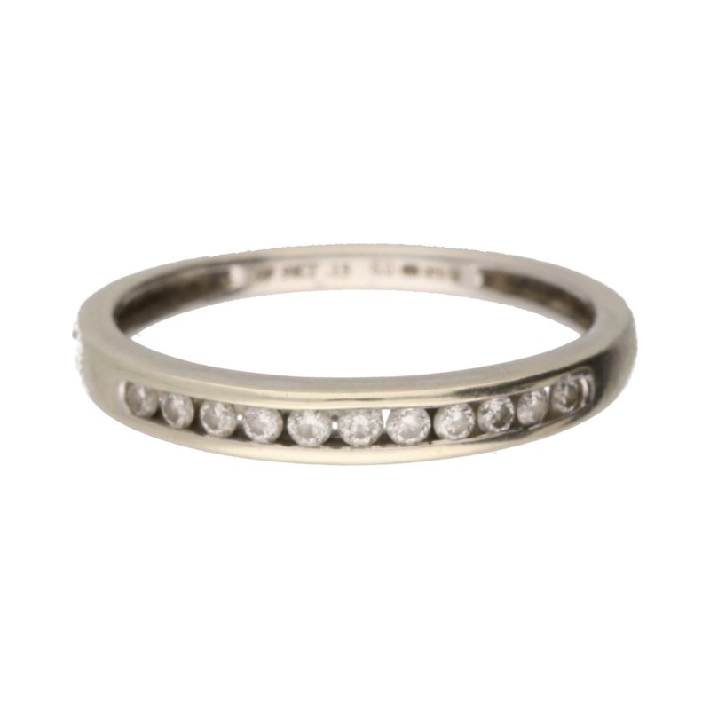 Pre-Owned 9ct White Gold Diamond Half Eternity