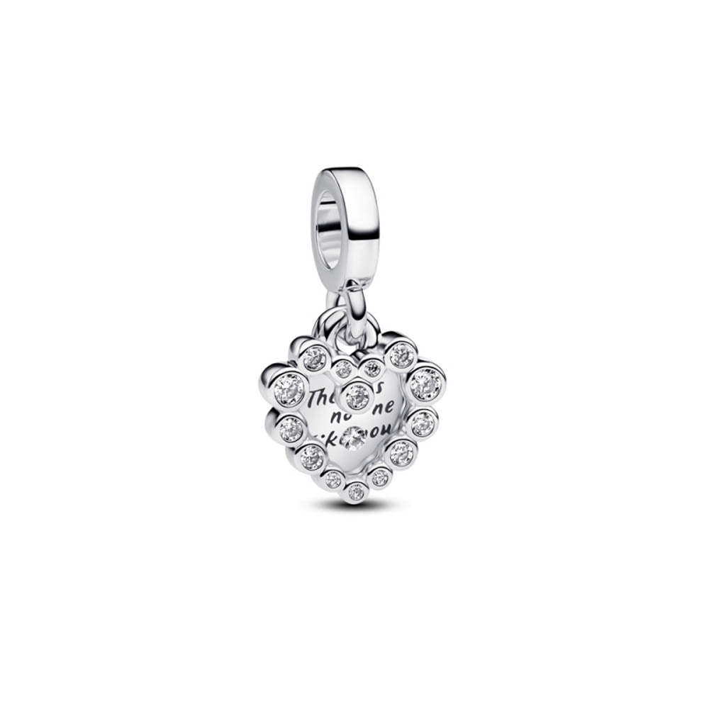 PANDORA Sparkling Heart Double Dangle Charm 793765C01 image 0