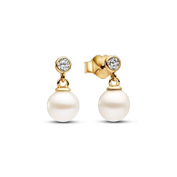 PANDORA Treated Freshwater Cultured Pearl & Stone Drop Earrings 263153C01