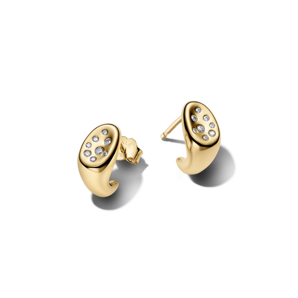 PANDORA Organically Shaped Stone-Set Stud Earrings 264661C01