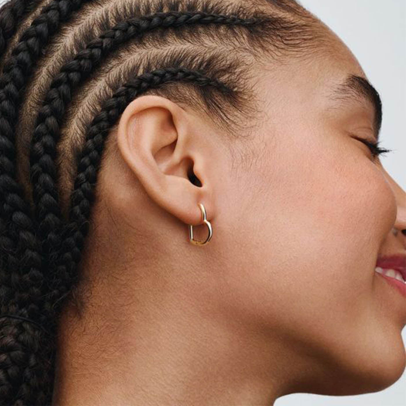 PANDORA Asymmetrical Heart Hoop Earrings 268307C00
