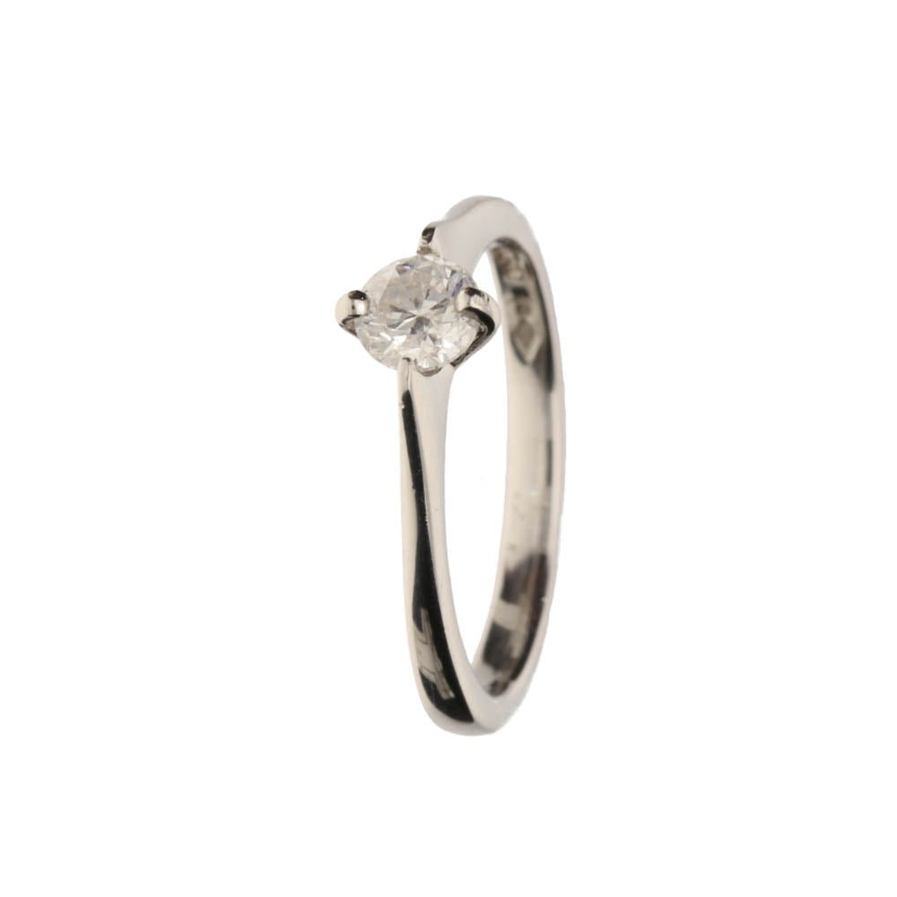 Diamond ring on a white background