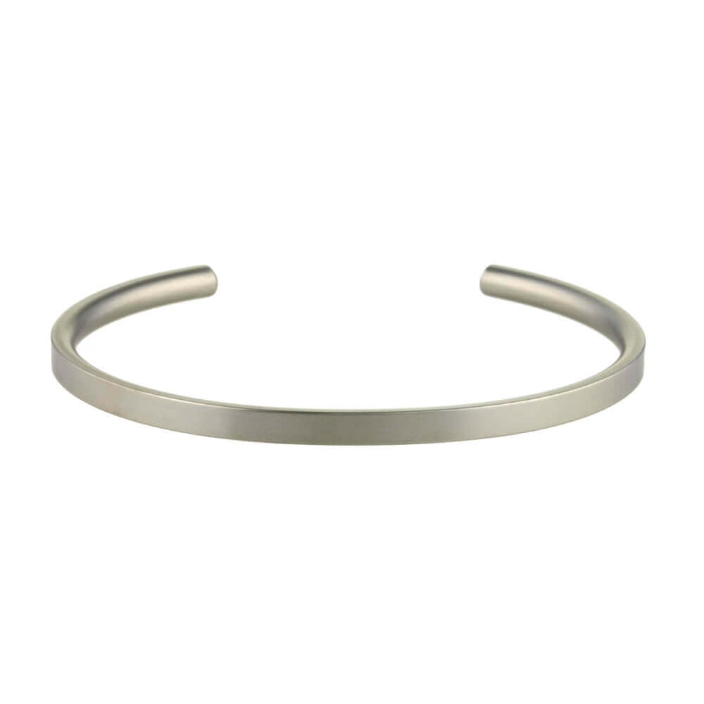 Titanium 4mm Wide Court/Flat Shaped Torc Bangle image 0