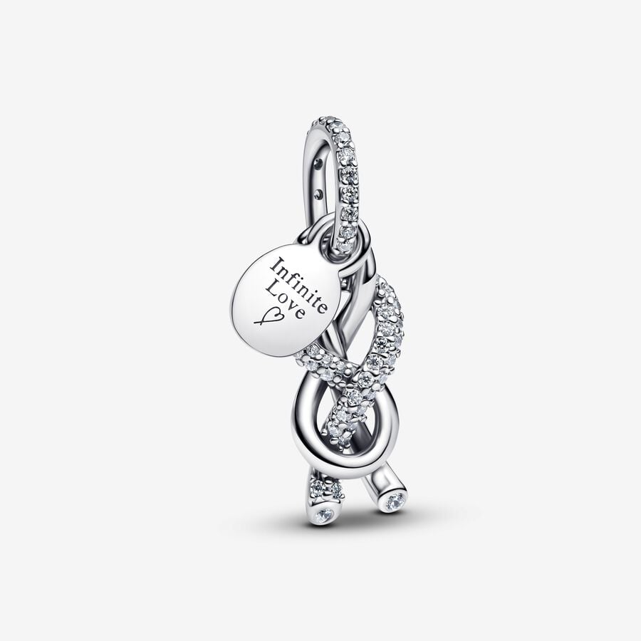 PANDORA Pav� Infinity Knot Dangle Charm 793780C01 image 0