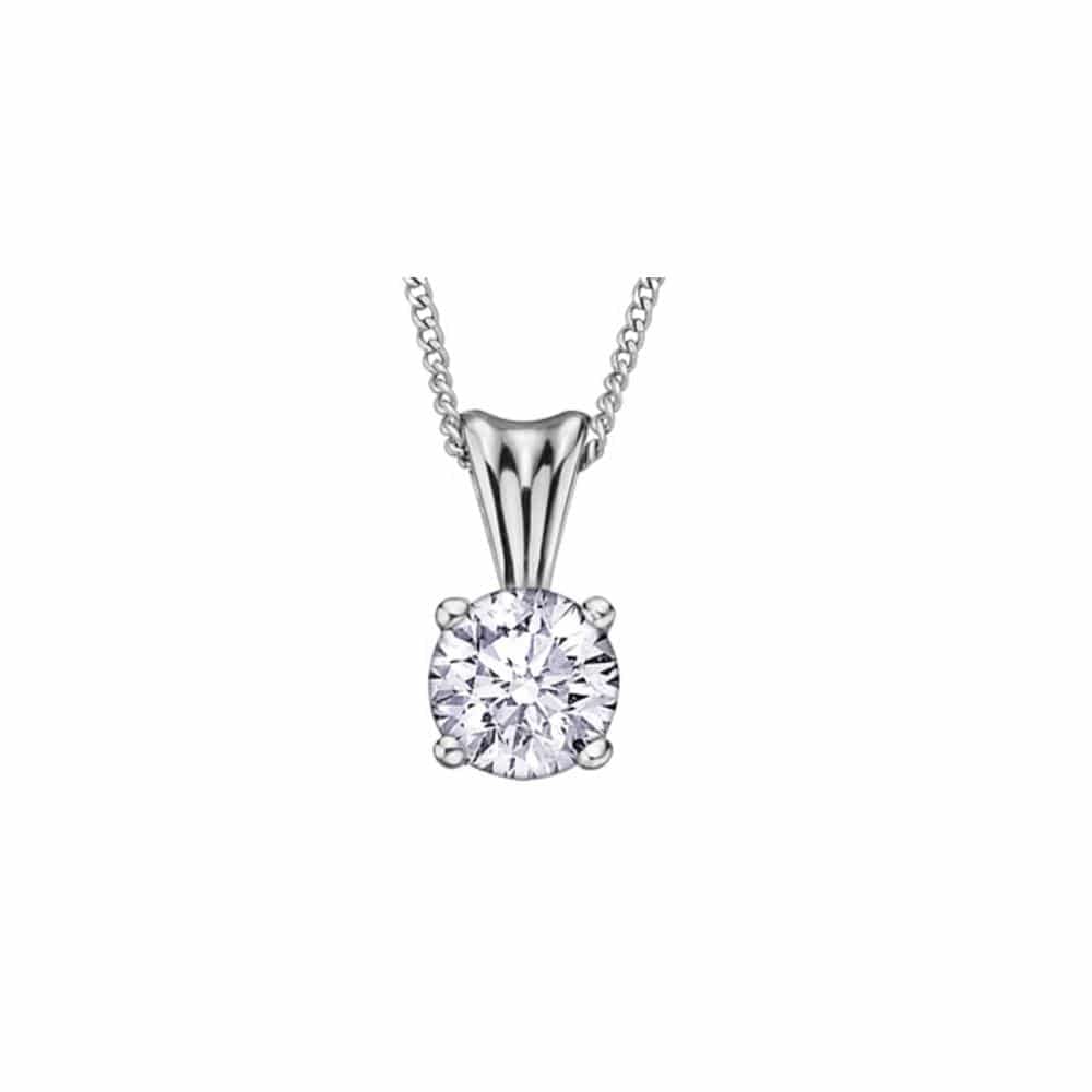 9ct White Gold  0.30ct Diamond Pendant image 0