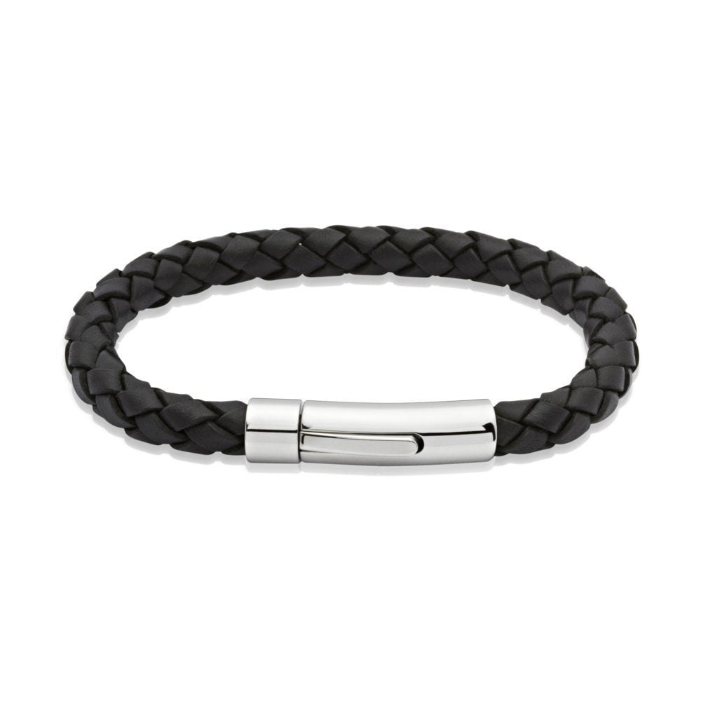 Black Leather Bracelet image 0