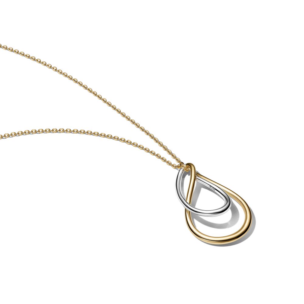 PANDORA Two-Tone Double Pendant Necklace