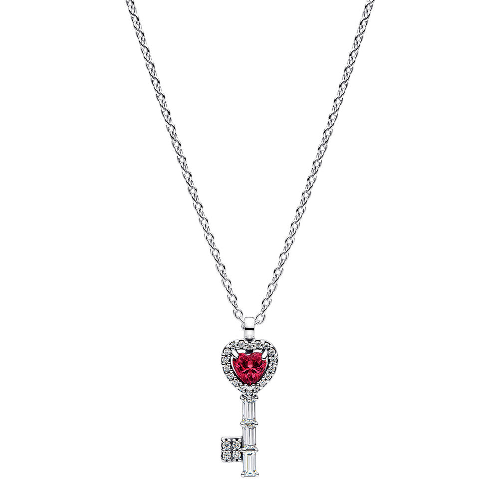 PANDORA Elevated Heart Key Collier Necklace 394392C01-45