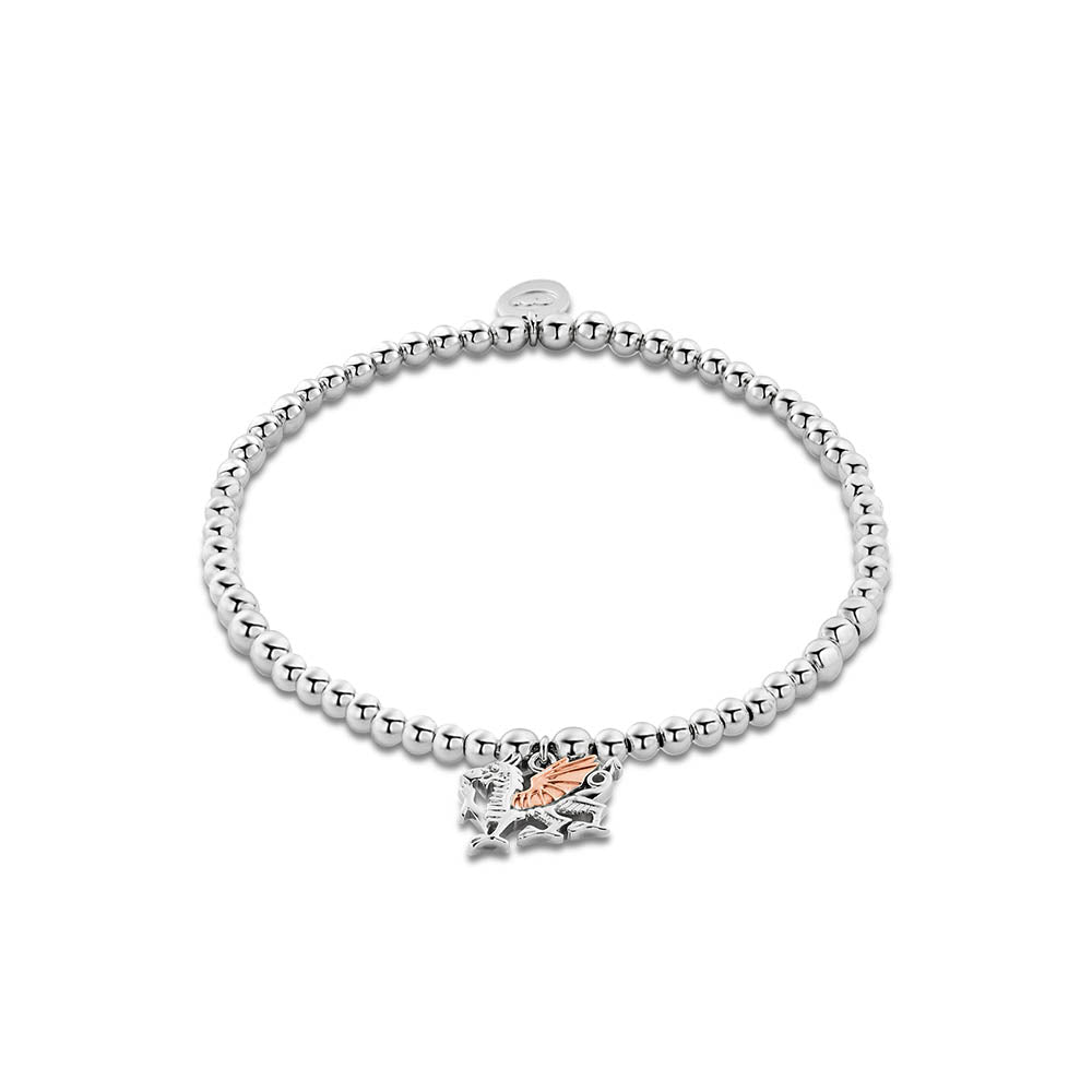 Clogau Royal Sterling Silver Welsh Dragon Affinity Bracelet with Topaz 3SBB53S