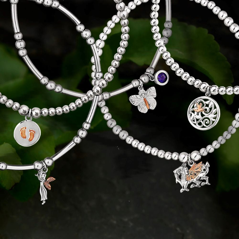 Clogau Royal Sterling Silver Welsh Dragon Affinity Bracelet with Topaz 3SBB53S