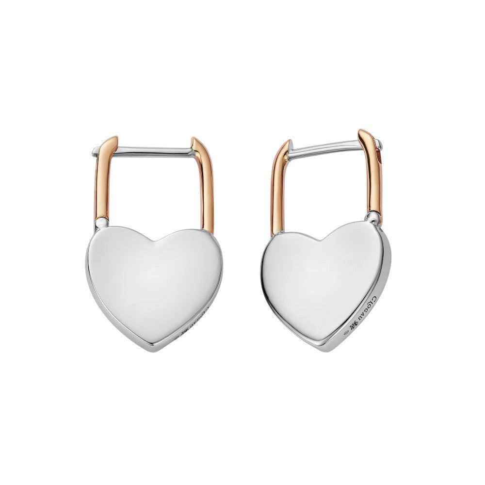 Clogau Cariad Sterling Silver Padlock Hoop Earrings 3SCAR976