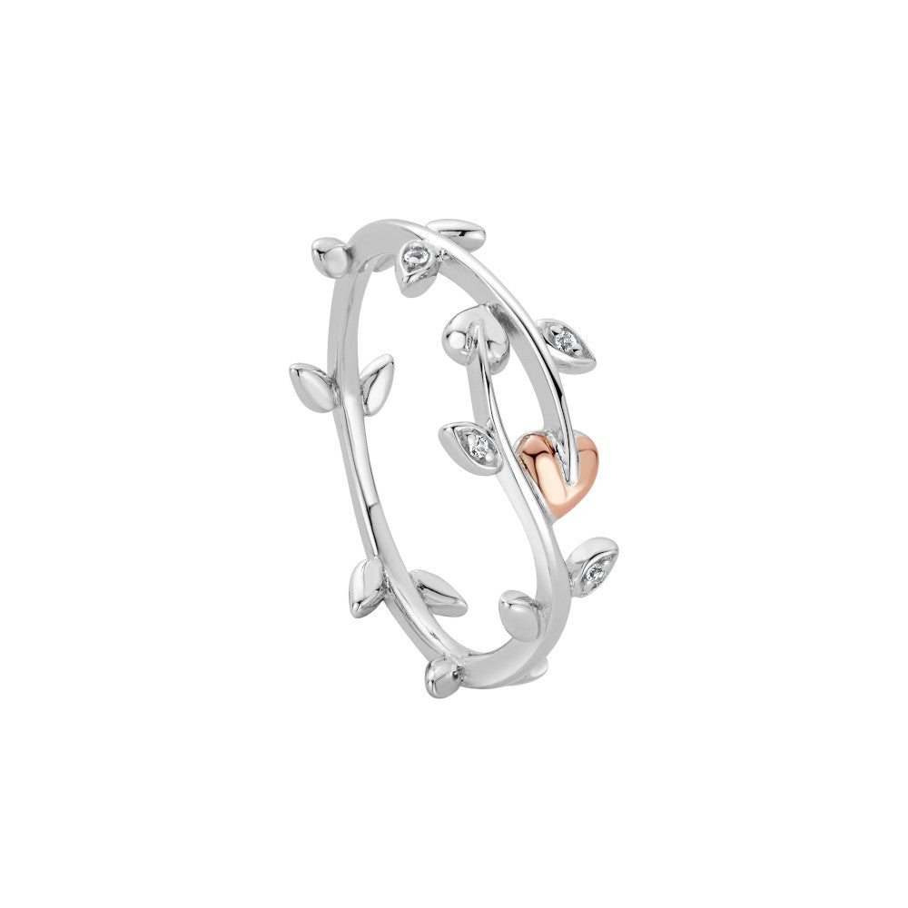 Clogau Tree of Life Sterling Silver Vine Ring with Topaz 3STOL0236