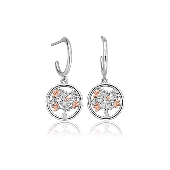 Clogau Tree of Life Sterling Silver Drop Earrings 3SNTLCDE image 0
