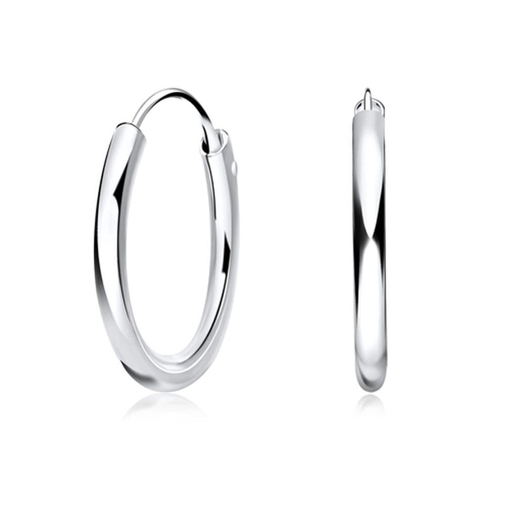 Sugar Sugar 25mm Silver Hoop Earrings image 0