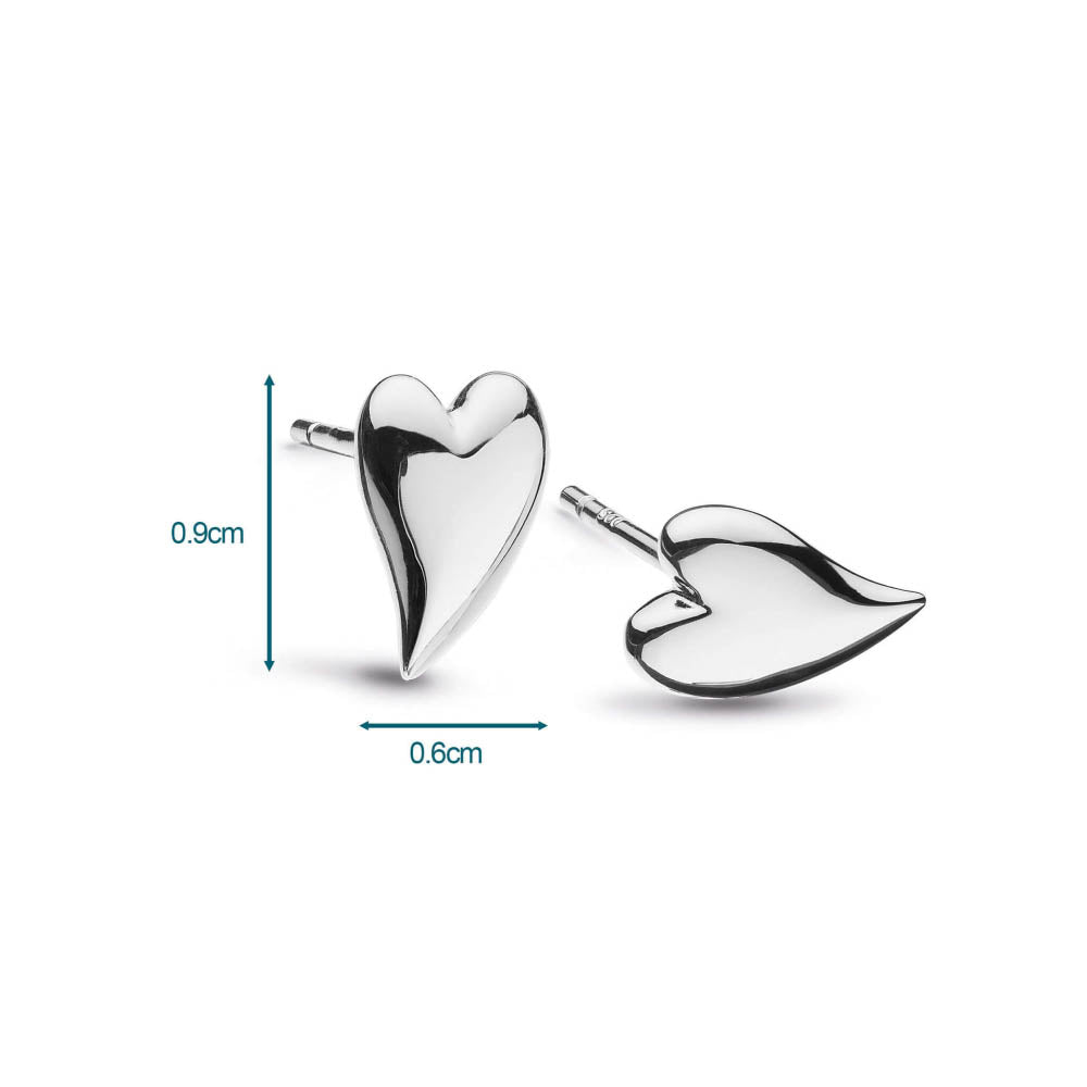 Kit Heath Desire Kiss Mini Heart Stud Earrings 40BK