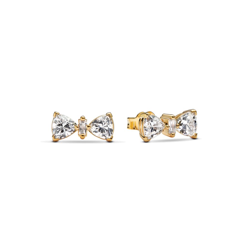 PANDORA Sparkling Bow Stud Earrings 263507C01 image 0