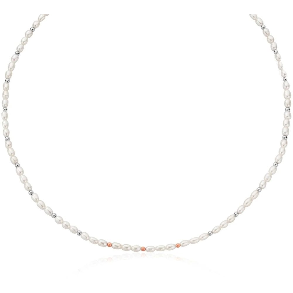 Clogau Nature's Wonder Sterling Silver Beachcomber Necklace with Pearls 3SBCH0631 image 0