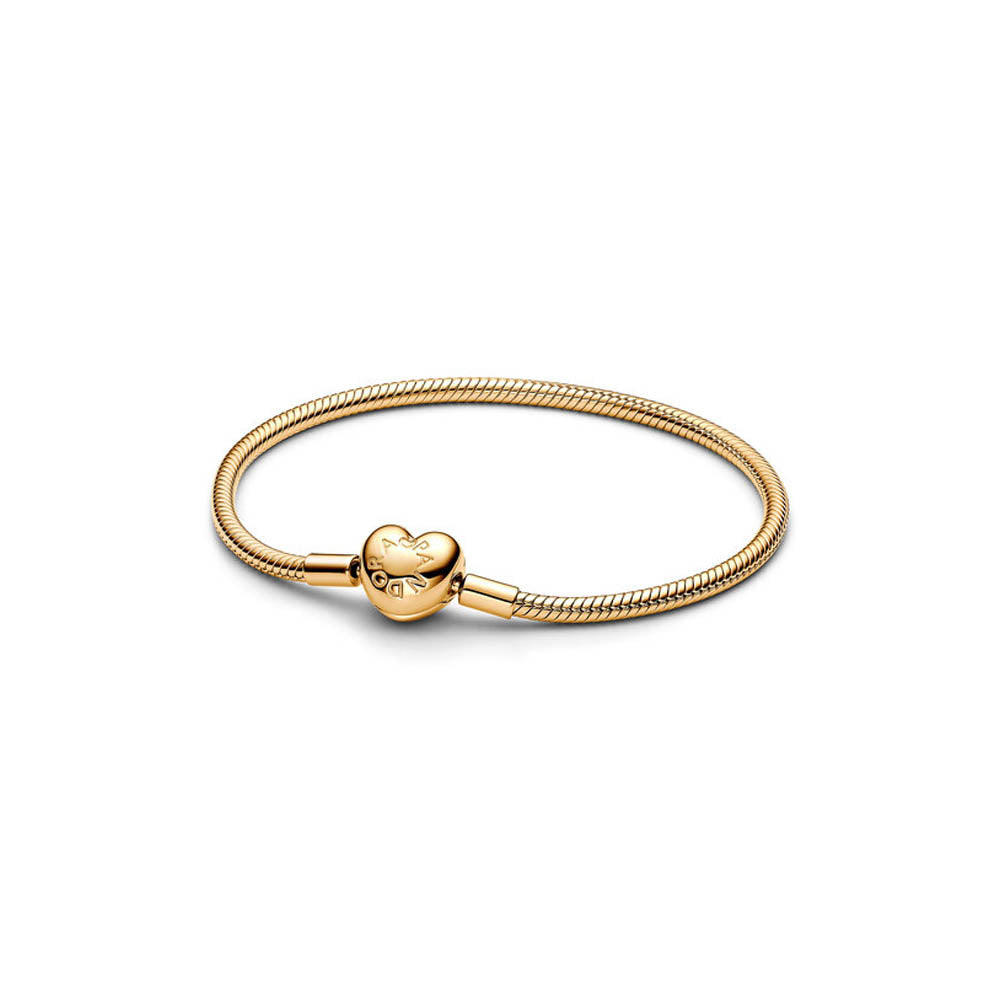 PANDORA Moments Heart Clasp Snake Chain Bracelet 563050C00