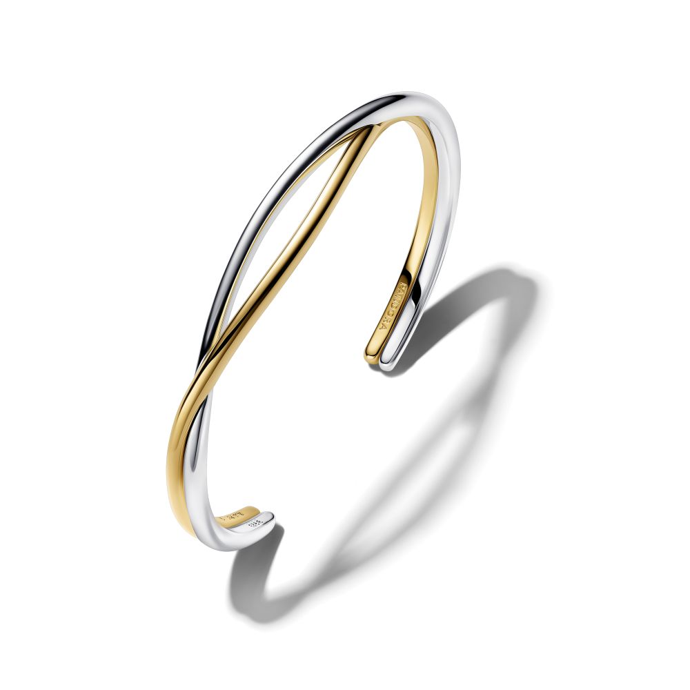 PANDORA Entwined Two-Tone Open Bangle 564656C00