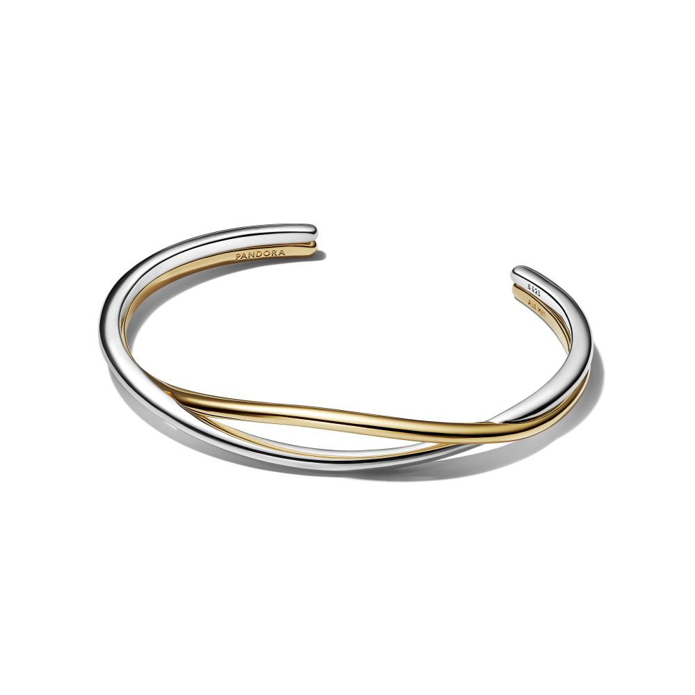 PANDORA Entwined Two-Tone Open Bangle 564656C00