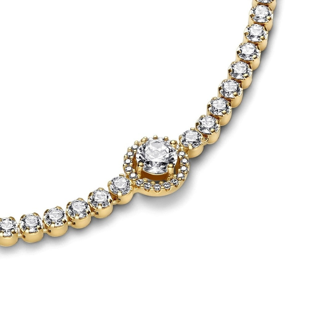PANDORA Sparkling Halo Tennis Bracelet 569416C01