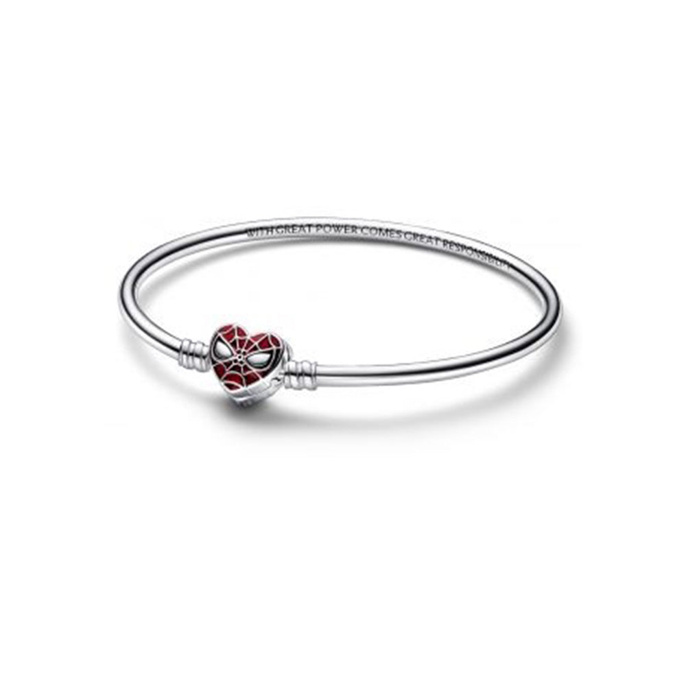 PANDORA Moments Marvel Hanging Spider-Man Mask Clasp Bangle 592324C01