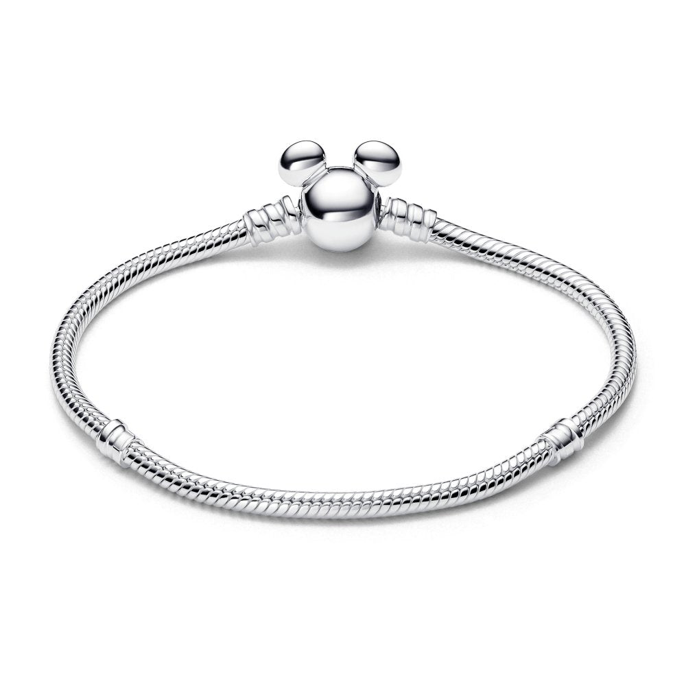 PANDORA Disney Mickey Mouse Clasp Moments Snake Chain Bracelet 593061C00