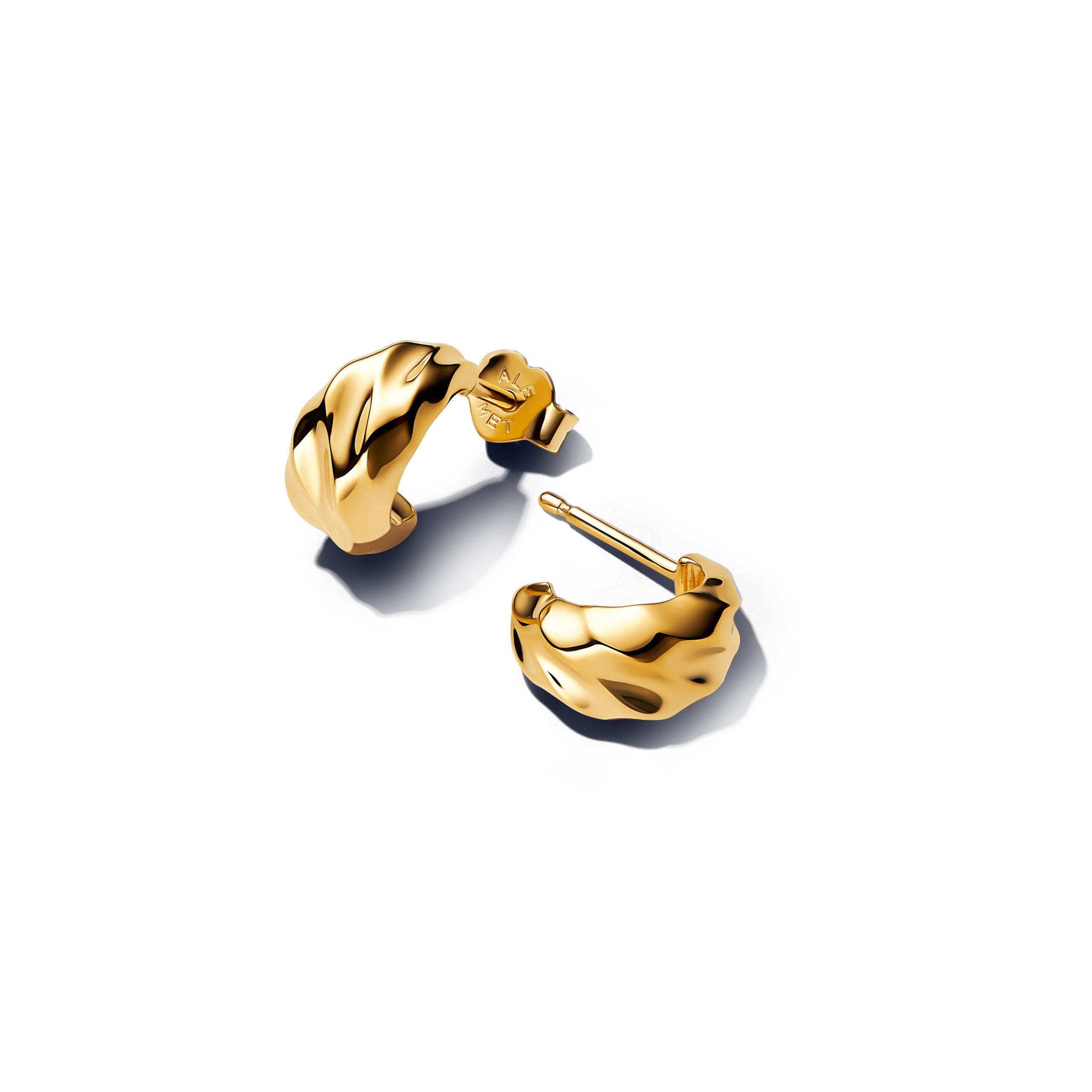 PANDORA Rippled Open Hoop Earrings 263873C00 image 0